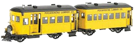 Click to see the Pocohontas Lumber Company Rail Bus and Trailer