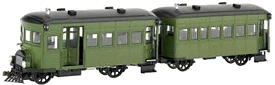Click to see the unlettered Rail Bus and Trailer